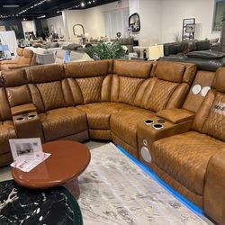 Leather Sectional Sale! No Money Down! Same Day Delivery! 