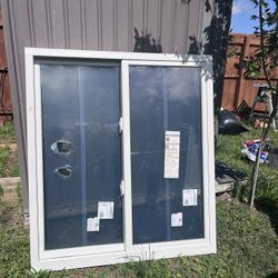 Ventana Nueva Corrediza De Dos Paneles Alta 53/1/4 Ancho 47/1/2