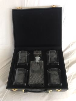 Vintage Dave and Buster decanter set