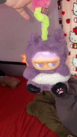 Purple Monster Plush Doll Keychain