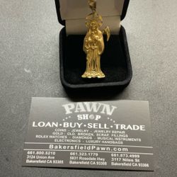 Santa Muerte Pendant. 14kg. 3.5 Dwt. ( Layaway Or Acima Leasing Options)