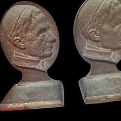 Incredible  Vintage Bookends of Pope John Paul II.