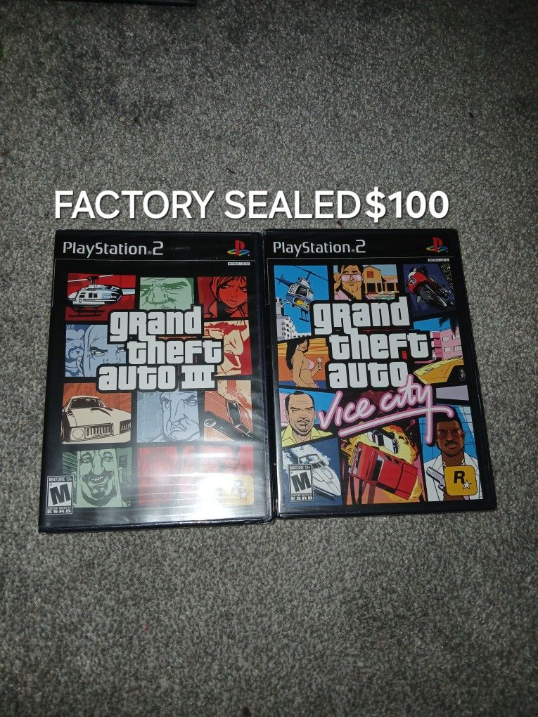 Ps2 GTA Games Factory Sealed $100