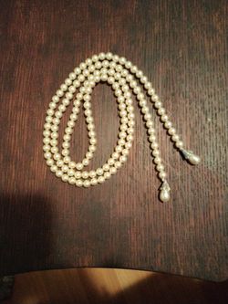 Antique Faux Pearl Wrap Around Necklace
