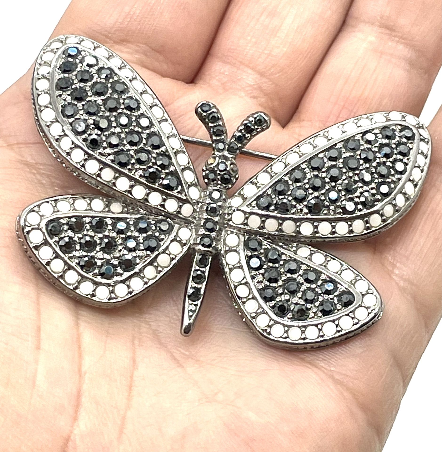 Designer Rhinestone Butterfly Pin