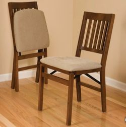 Wood Upholstered Folding Chair