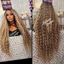 Human Hair Blended Lace Front Wig 