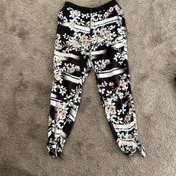 NWT Anthropologie Elevenses Wildflower Joggers Floral Tapered Pants  
