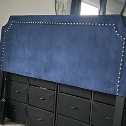 Navy Blue Queen Size Head Board Open Box