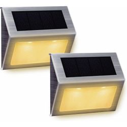 Solar Lights For Steps Decks Pathway Yard Stairs Fences Led Lamp Outdoor Waterpr