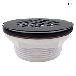 Westbrass D206P-12 4-1/2" OD Shower Drain Assembly and Grid Strainer Cover fits Both SCH. 40 PVC & ABS Pipes, 1 Pack, Oil Rubbed Bronze