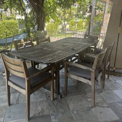 Outdoor Furniture Set With 6 Chairs 