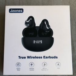 NEW*👉🏻Bluetooth True Wireless Earbuds Open Ear Clip Bone Conduction Waterproof (Silver Lake)