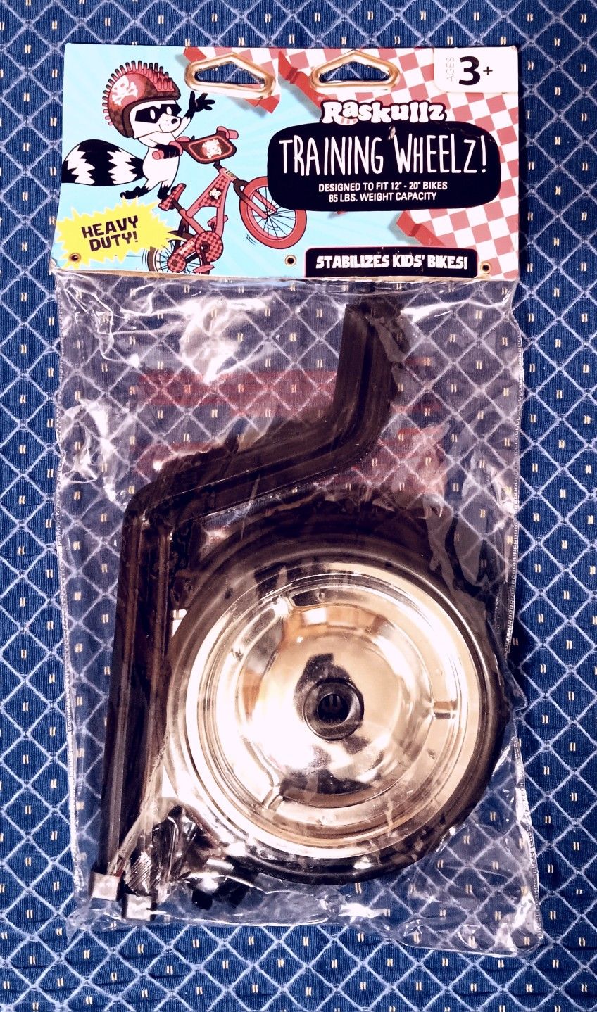 Raskullz Wheelz Training Wheels Black Fits 12" To 20" Kids Bikes L26