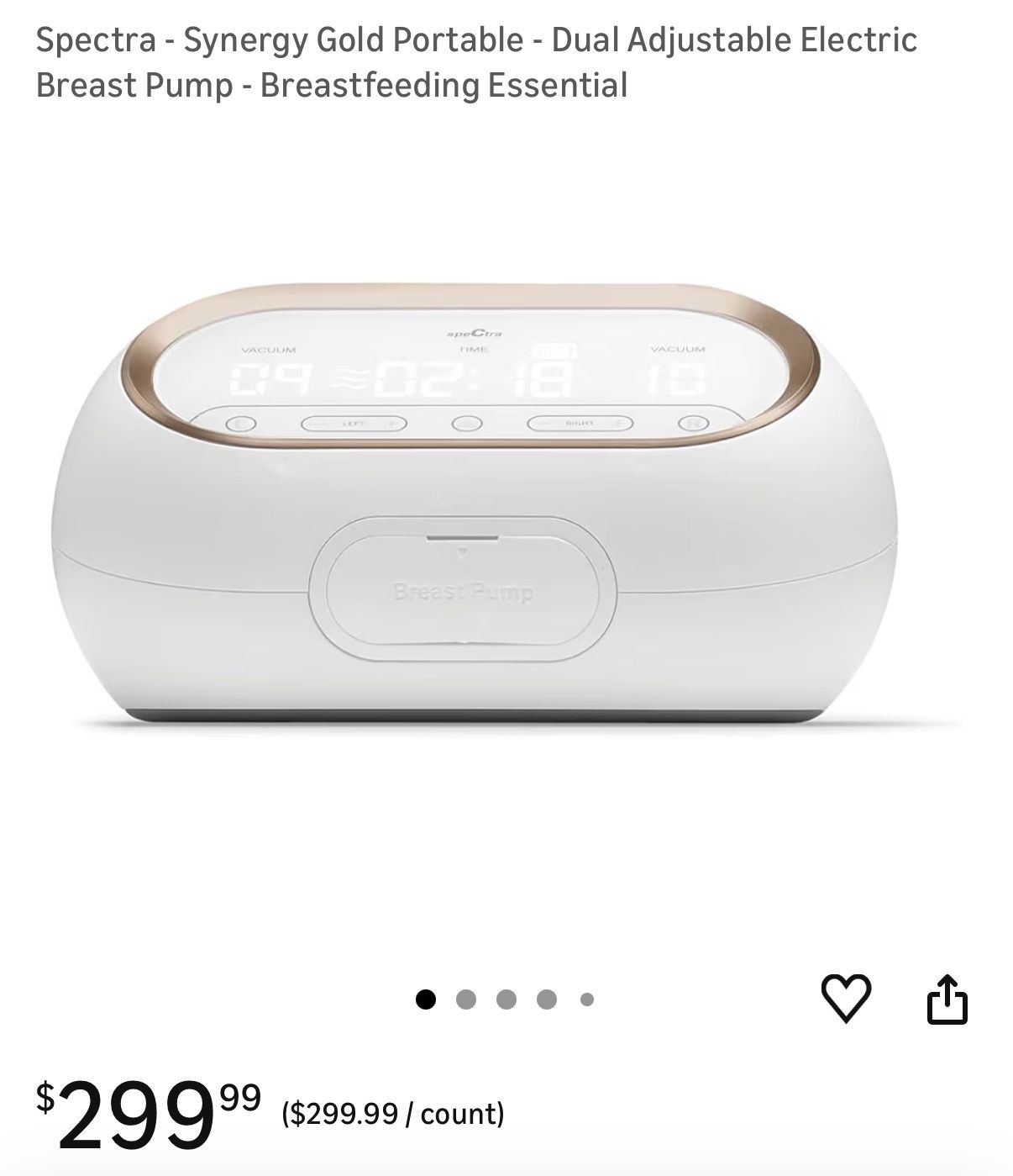 Spectra Gold Portable Breast Pump - Like New!