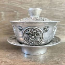 Antique Vintage Collectibles – Set of Three Mythical Creature Tea Ceremony & Home Decor Ornaments 