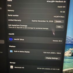 MacBook Air 13” M4 Chip 2025