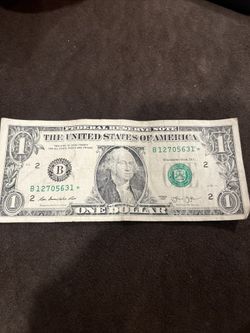1 Dólar Bill 2013 Serial B * Rare