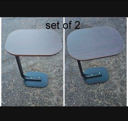 Set of 2 C-Shape Side Tables