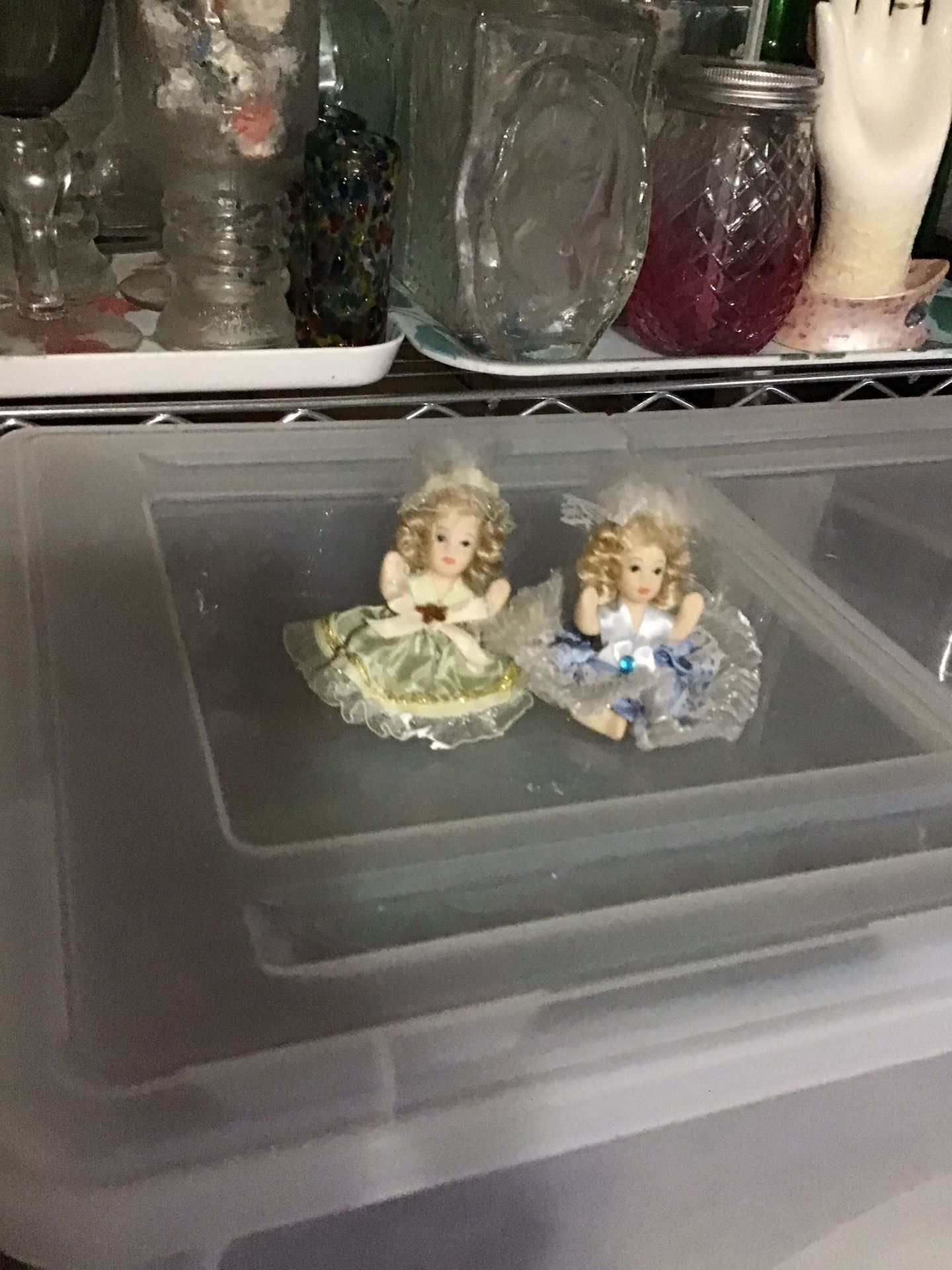  Vintage Porcelain Dolls.  