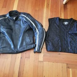 Joe Rocket Leather Motorcycle Riding Jacket
