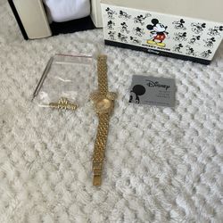 vintage Mickey Mouse ears gold & diamonds watch