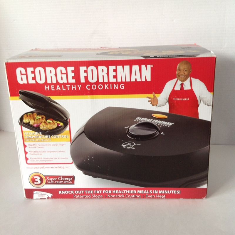 George Foreman Healthy Cooking Grill Model GR50VB New In Box
