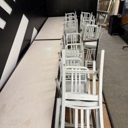 Long 15 Foot Tables And Metal Chairs