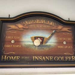 Golf Wooden Wall Picture 