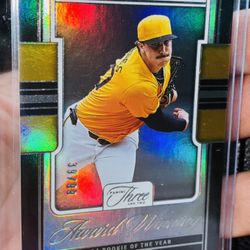 Paul Skenes Refractor 2024 Rookie of The Year #ed 39/99 PIRATES