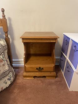 Two Wooden Bedside Tables