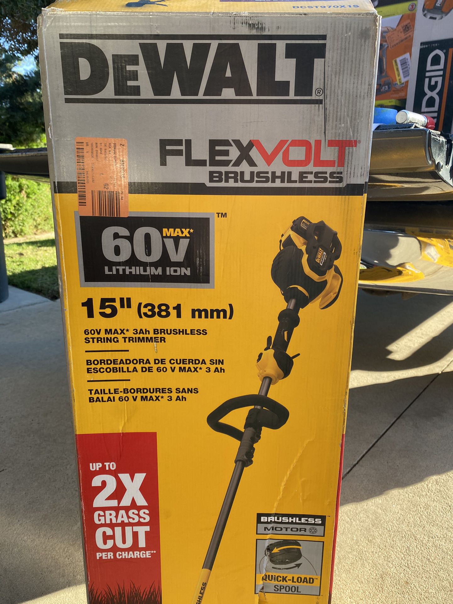 Dewalt 60v Flexvolt 15” String Trimmer ( Tool Only )