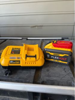 Dewalt 9amp flex volt battery and fast charger