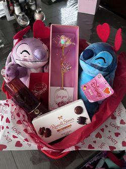 Angel & Stitch Heart Shape Basket 💕💕
