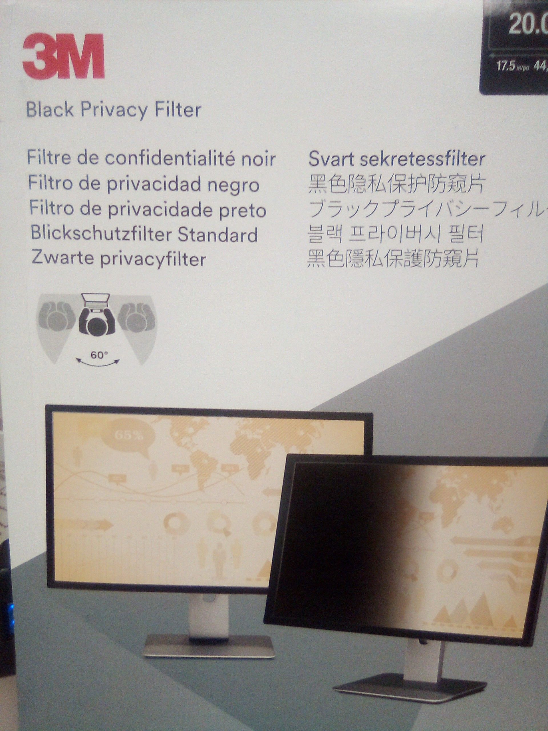 3M Black Privacy Computer Screen Filter