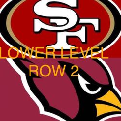 2 Tickets Lower Level Row 2 Cardinals Niners W Orange Park