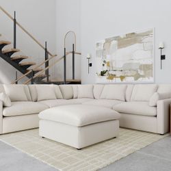Modular Cloud Sectional And Ottoman