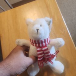 7in Polar Bear With Scarf 