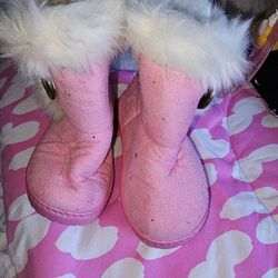 Cute Little Girl Slip On Boots