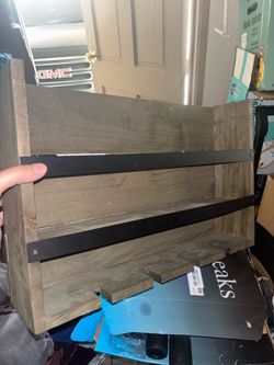 Rustic wall mount wine rack