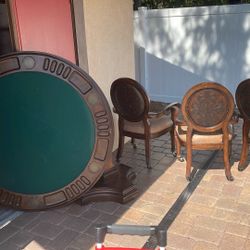 Solid Wood Poker Table Conversion Dinner Table