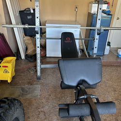 New Weight Bench With Bar 