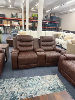 Reclining Sofas Set in Stock Power or Manual// Reclinables Disponibles