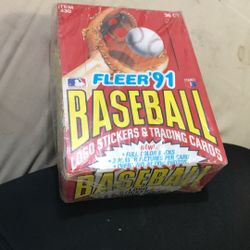 Fleer ‘91 Baseball Cards Unopened Box 