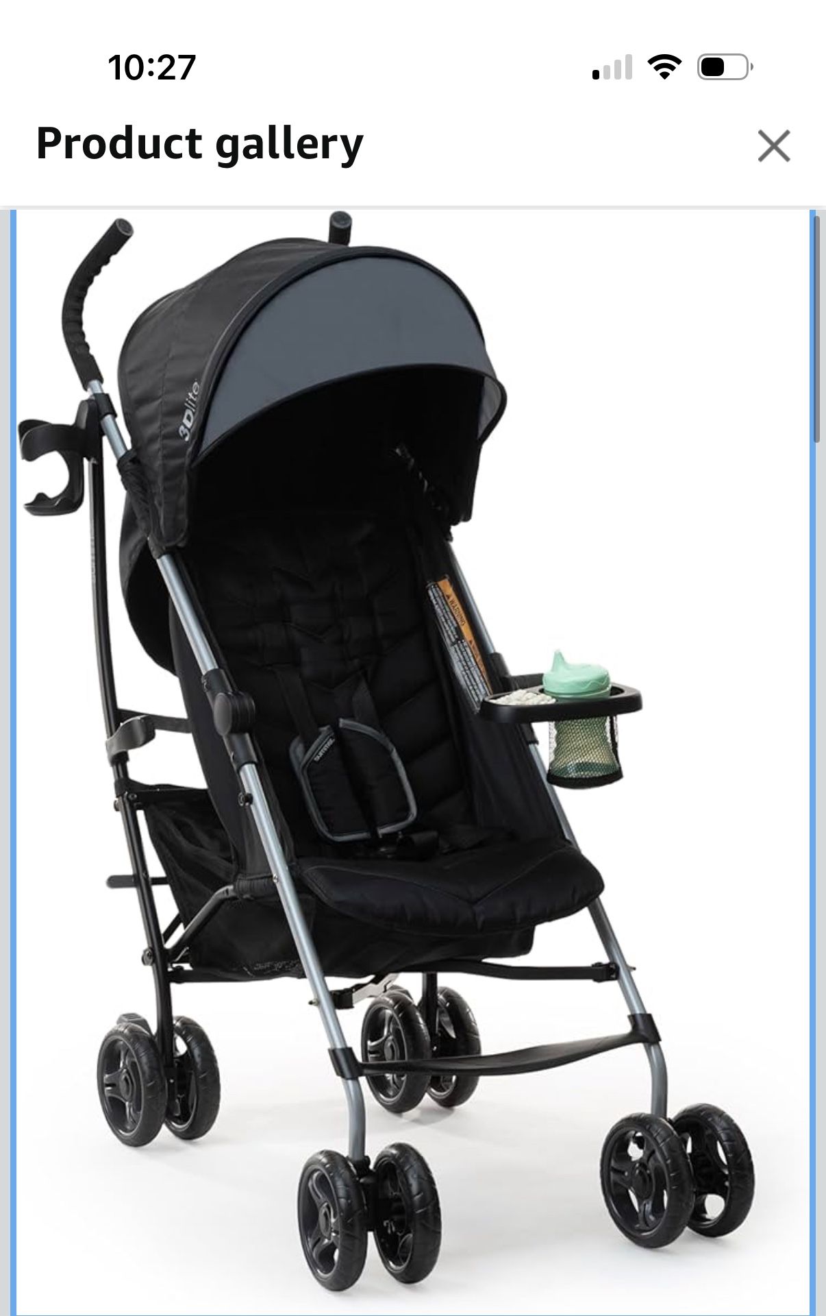 Summer Infant Ingenuity 3Dlite Convenience Stroller, Dark Gray–Lightweight