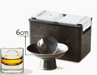 Japanese Clear Ice Ball Maker 6cm Whiskey Ice Mold, 3 Shapes