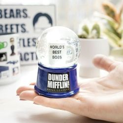 The Office Snowglobe World's Best Boss Dundler Miffin Paper Company