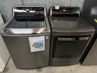 LG TOP LOAD WASHER & GAS DRYER
