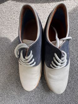 ALDO Navy and Grey Suede Saddle Shoes US 7