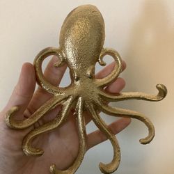Cast iron gold octopus hook